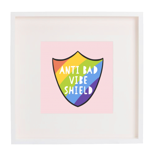 Bad Vibe Shield - framed poster print by Alice Palazon