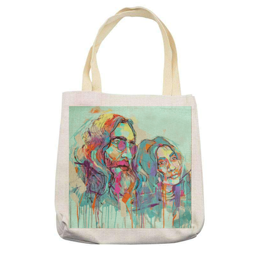 Imagine - printed tote bag by Laura Selevos