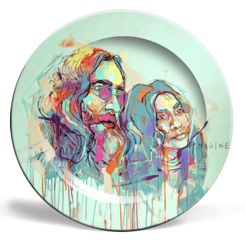 Imagine - ceramic dinner plate by Laura Selevos