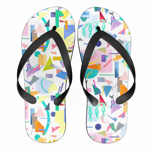 Geometric Pop - funny flip flops by Ninola Design