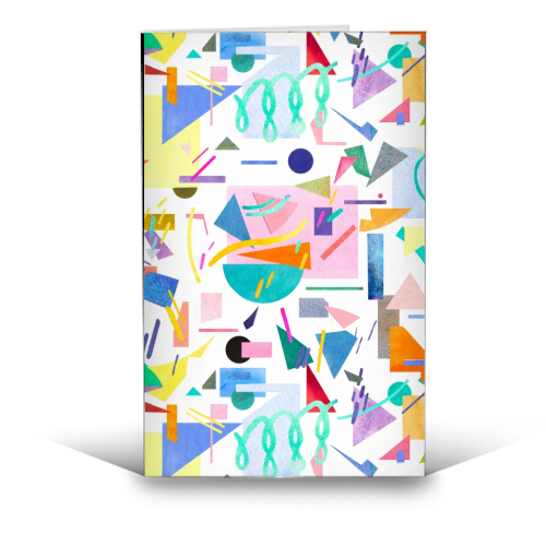Geometric Pop - funny greeting card by Ninola Design