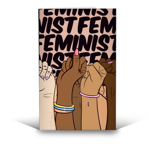 Feminist - funny greeting card by Alice Palazon