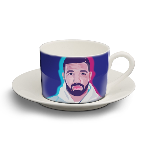 Drake Rapper - personalised cup and saucer by SABI KOZ