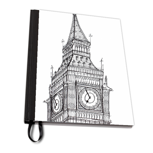 Big Ben Drawing - personalised A4, A5, A6 notebook by Adam Regester