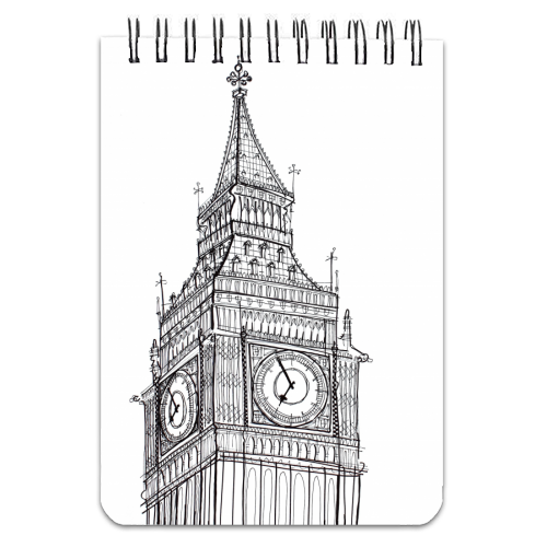 Big Ben Drawing - personalised A4, A5, A6 notebook by Adam Regester