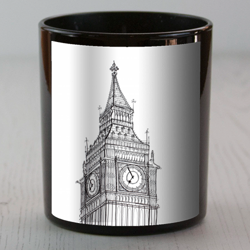 Big Ben Drawing - scented candle by Adam Regester