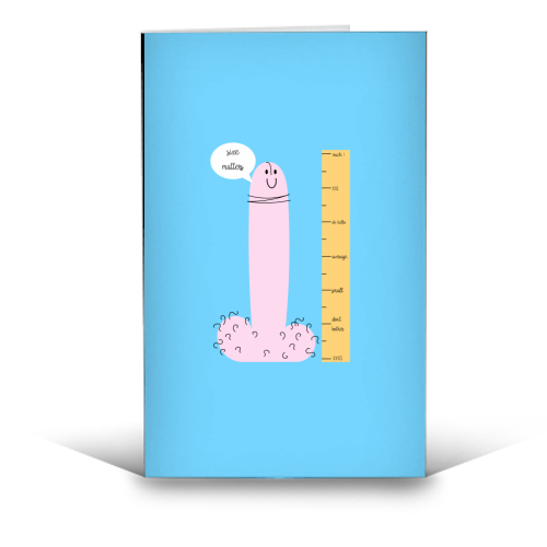 Size Matters - funny greeting card by Adam Regester