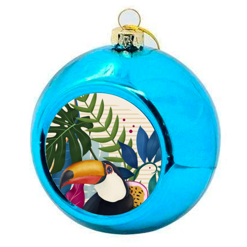 The Toucan - colourful christmas bauble by Fatpings_studio