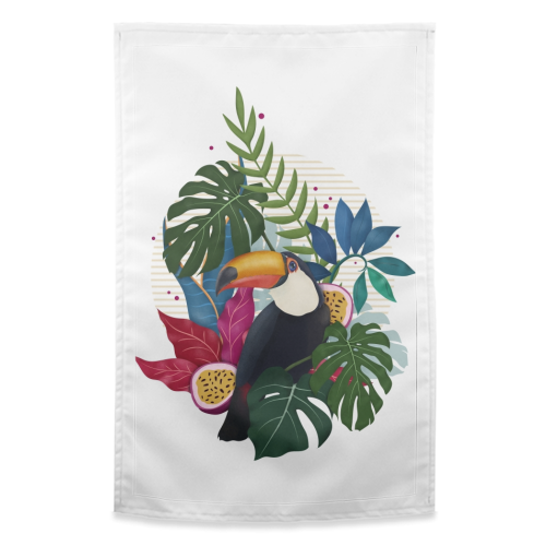 The Toucan - funny tea towel by Fatpings_studio