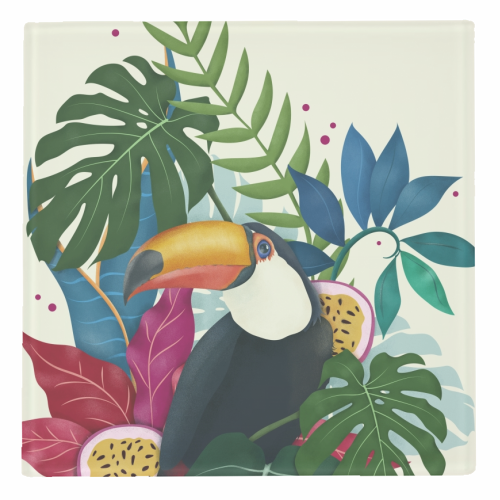 The Toucan - personalised beer coaster by Fatpings_studio