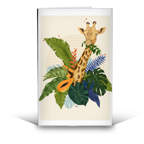 The Giraffe - funny greeting card by Fatpings_studio