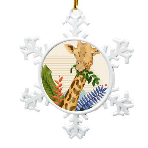 The Giraffe - snowflake decoration by Fatpings_studio