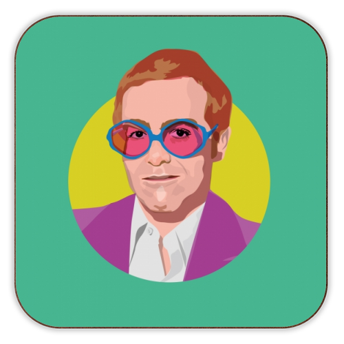 Elton John - personalised beer coaster by SABI KOZ