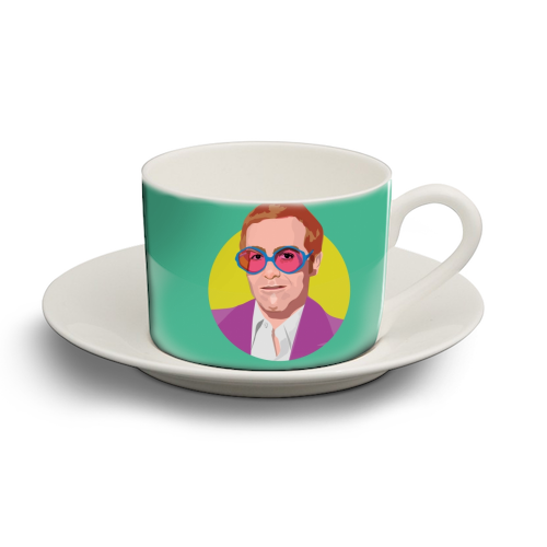 Elton John - personalised cup and saucer by SABI KOZ