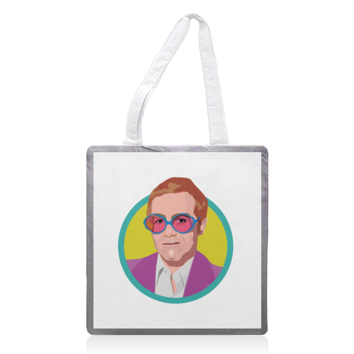 Elton John - printed tote bag by SABI KOZ
