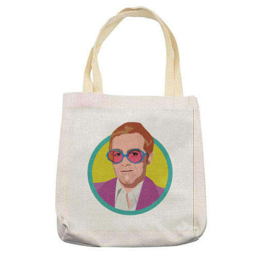 Elton John - printed tote bag by SABI KOZ