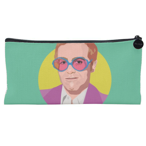 Elton John - flat pencil case by SABI KOZ