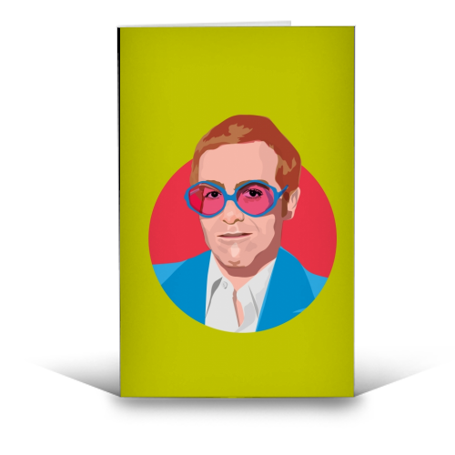 Elton John - funny greeting card by SABI KOZ