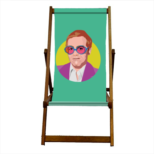 Elton John - canvas deck chair by SABI KOZ