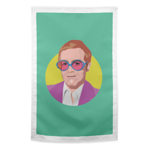 Elton John - funny tea towel by SABI KOZ