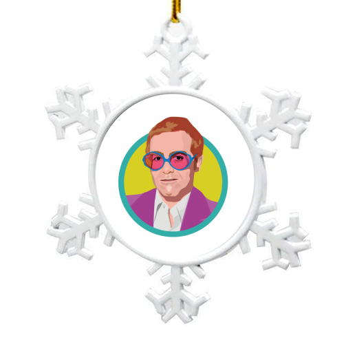 Elton John - snowflake decoration by SABI KOZ