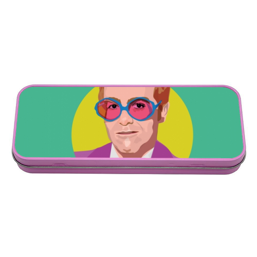Elton John - tin pencil case by SABI KOZ