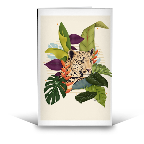 The Jaguar - funny greeting card by Fatpings_studio
