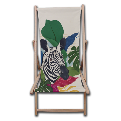 The Zebra - canvas deck chair by Fatpings_studio
