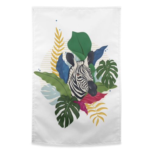 The Zebra - funny tea towel by Fatpings_studio