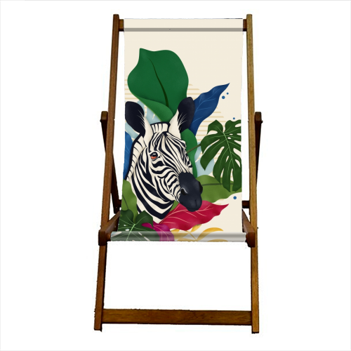 The Zebra - canvas deck chair by Fatpings_studio