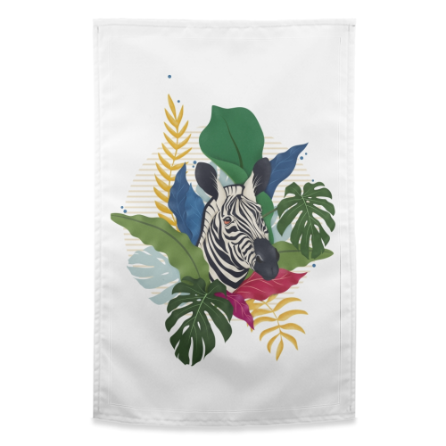 The Zebra - funny tea towel by Fatpings_studio