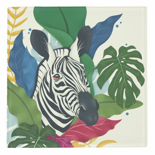 The Zebra - personalised beer coaster by Fatpings_studio