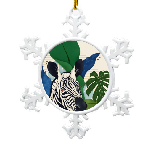 The Zebra - snowflake decoration by Fatpings_studio