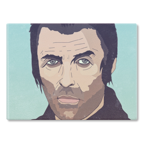 Liam Gallagher. - glass chopping board by Danny Welch