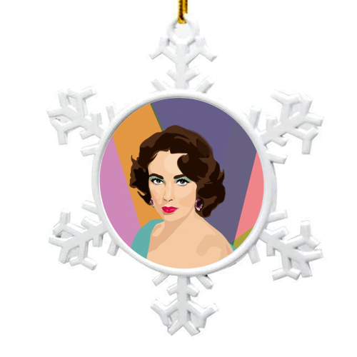 Elizabeth Taylor - snowflake decoration by SABI KOZ