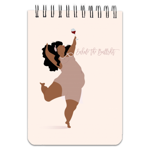 Exhale the Bullshit - personalised A4, A5, A6 notebook by Fatpings_studio