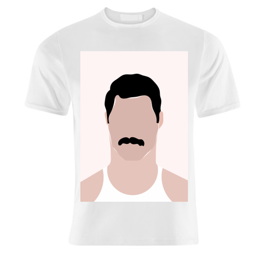 Freddie Minimal Portrait - unique t shirt by Adam Regester