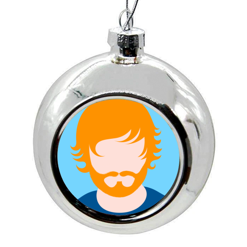 Ginger Ed - colourful christmas bauble by Adam Regester