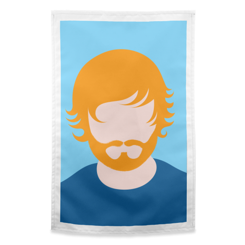 Ginger Ed - funny tea towel by Adam Regester