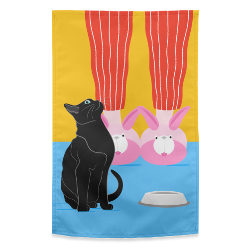 Time For Breakfast - funny tea towel by Adam Regester