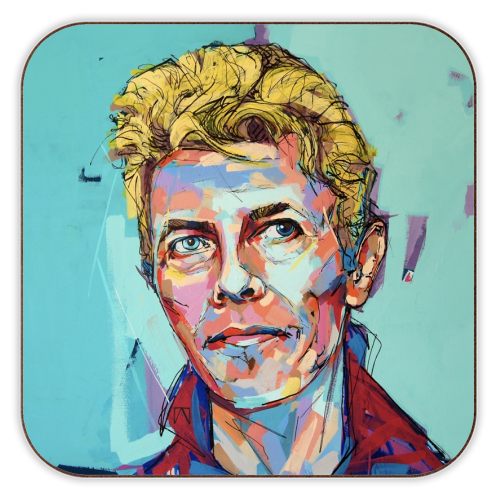Hopeful Bowie - personalised beer coaster by Laura Selevos