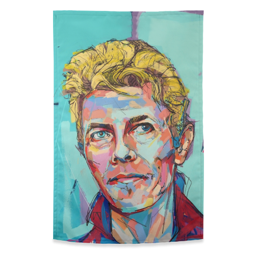 Hopeful Bowie - funny tea towel by Laura Selevos