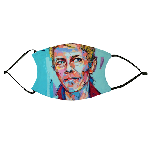 Hopeful Bowie - face cover mask by Laura Selevos