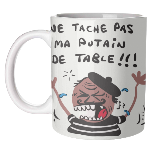 French Dont Spill This! - unique mug by Do Something David
