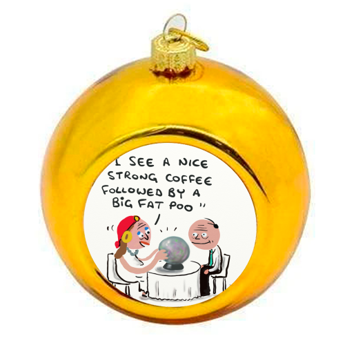 Big Fat Poo - colourful christmas bauble by Do Something David