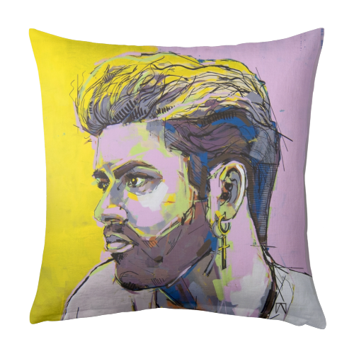 George - designed cushion by Laura Selevos