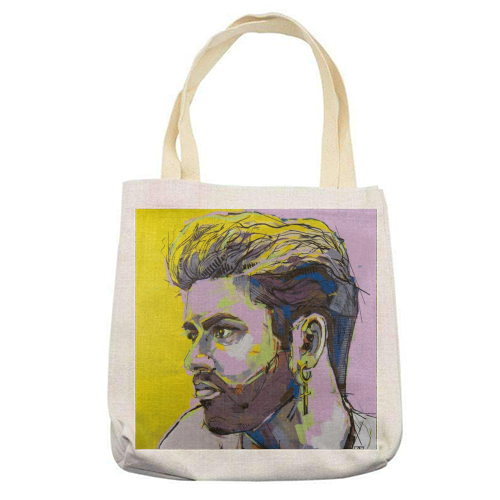 George - printed tote bag by Laura Selevos