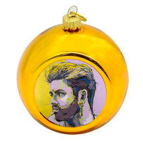 George - colourful christmas bauble by Laura Selevos