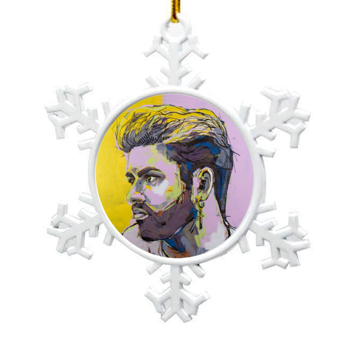 George - snowflake decoration by Laura Selevos