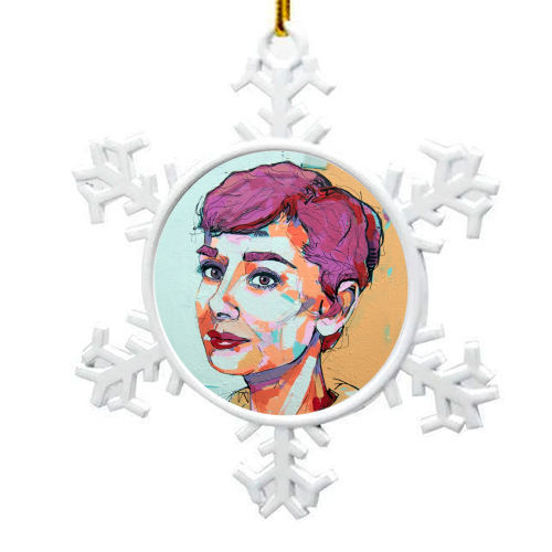 Punk Audrey - snowflake decoration by Laura Selevos